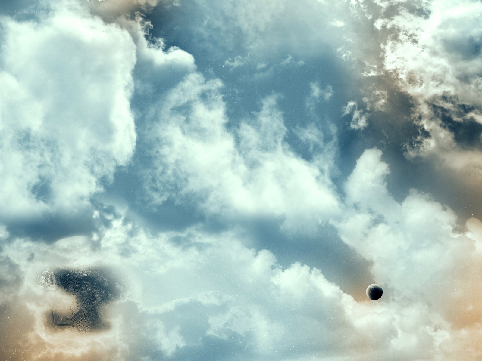 Clouds and celestial bodies