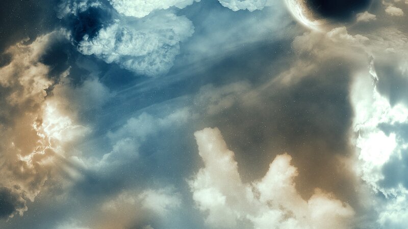 Clouds and Celestial Body