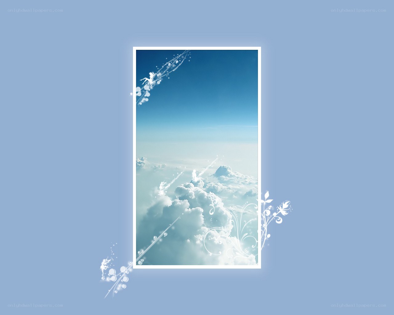 clouds and fairy lights