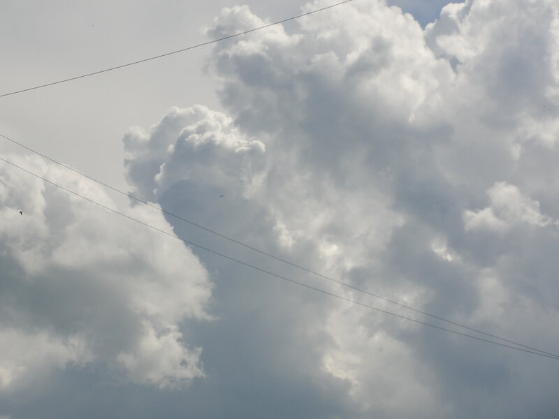 Clouds and power lines