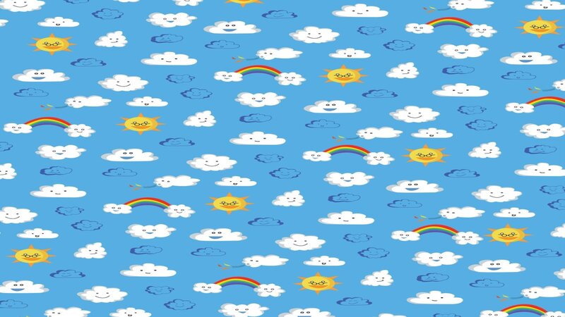 Clouds and Rainbows Pattern