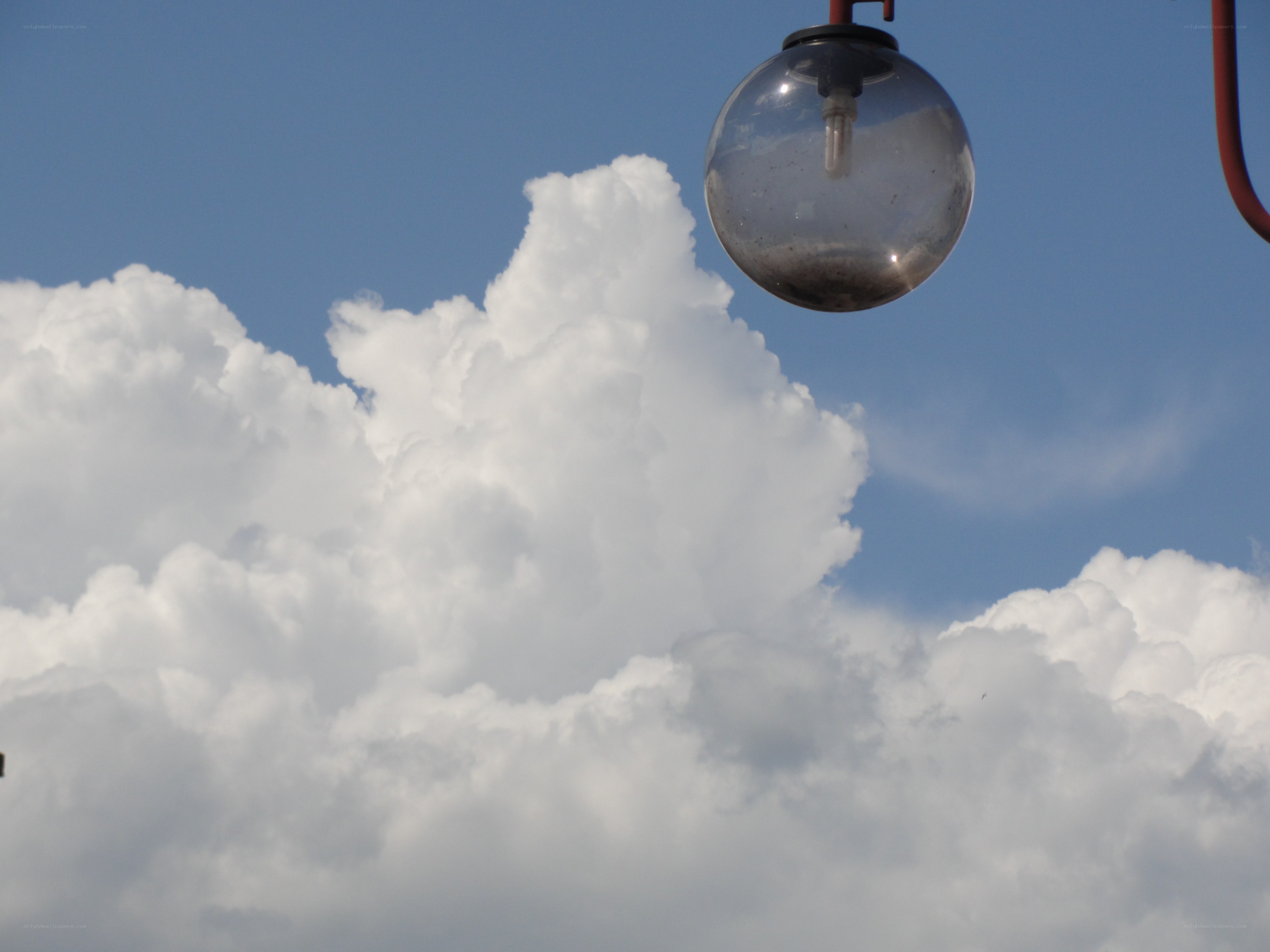 clouds and street lamp
