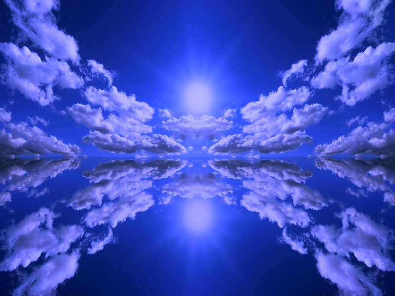Clouds and Sun Reflection