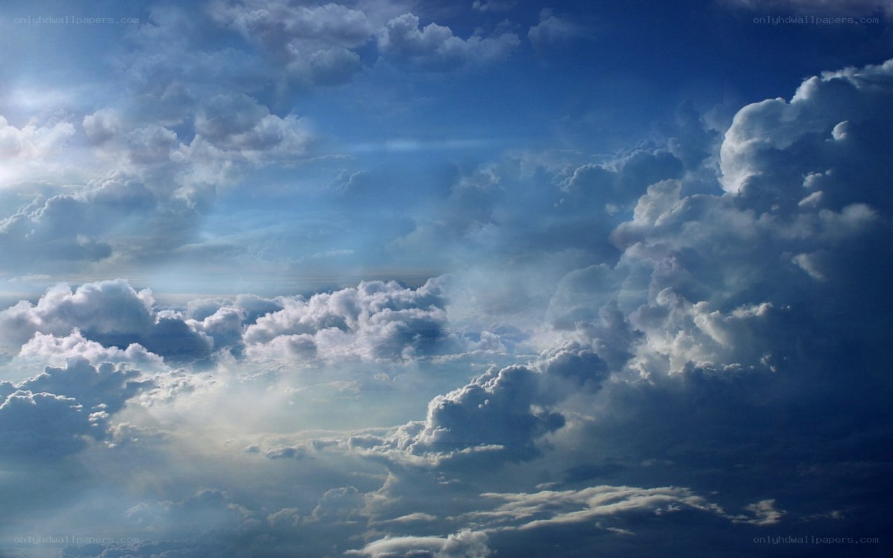 clouds and sunlight from above