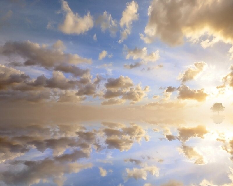 Clouds and Tree Reflection