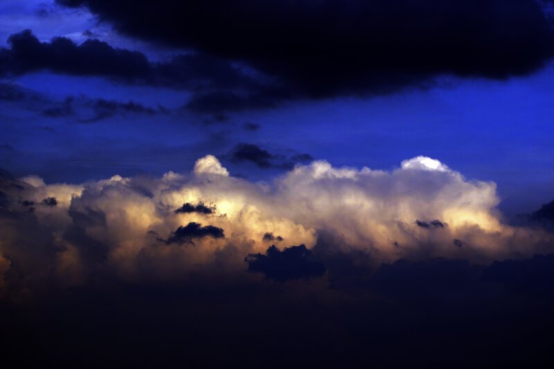 Clouds at Dusk — Blue, Dramatic, Night