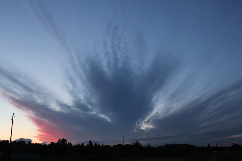 Clouds at Dusk — Blue, Dramatic, Sunset, Photograph
