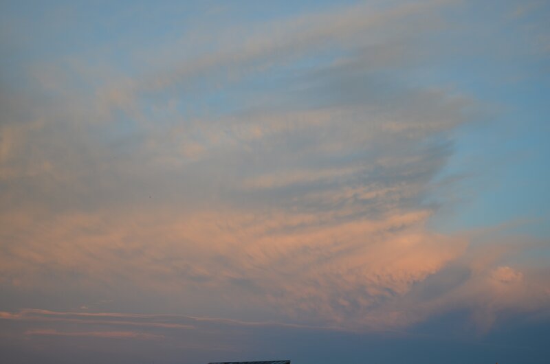 Clouds at Dusk — Blue, Serene, Sunset, Photograph