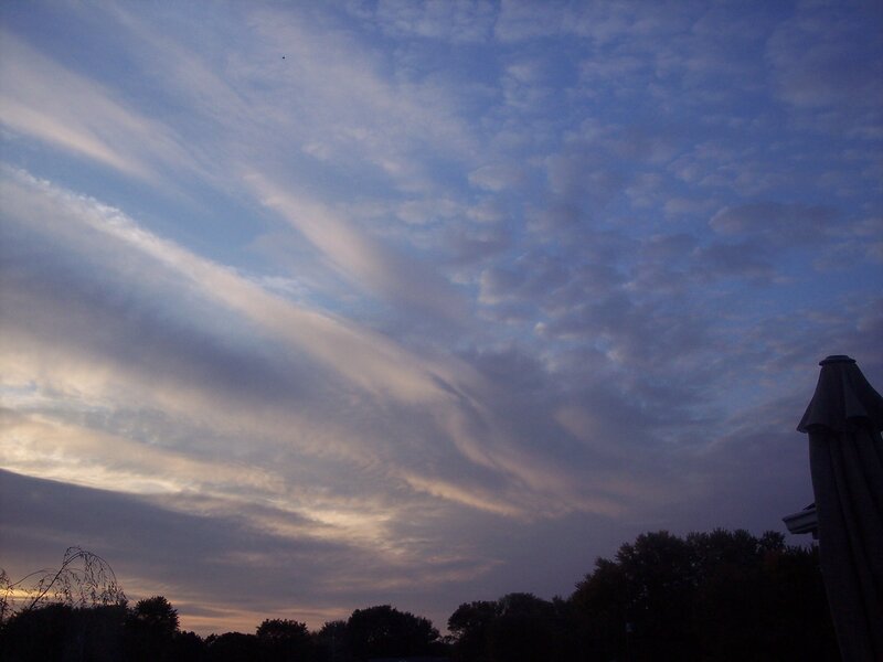 Clouds at Dusk — Blue, Serene, Sunset