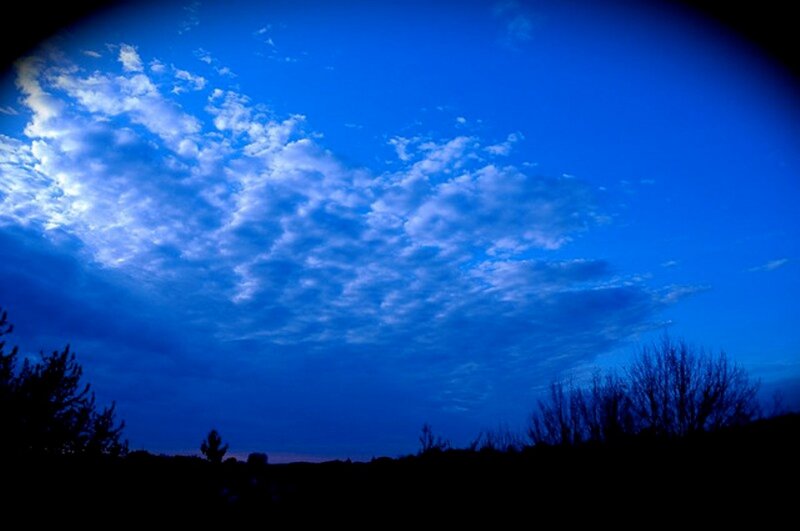 Clouds at Dusk — Blue, Serene