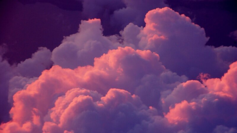 Clouds at Dusk — Purple, Dramatic, Sunset, Photograph