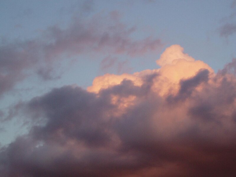 Clouds at Dusk — Purple, Serene, Sunset, Photograph