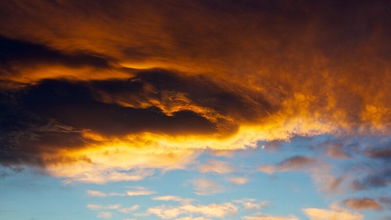 Clouds at Sunset — Airplane