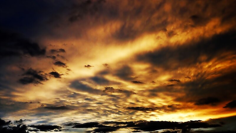 Clouds at Sunset — Black