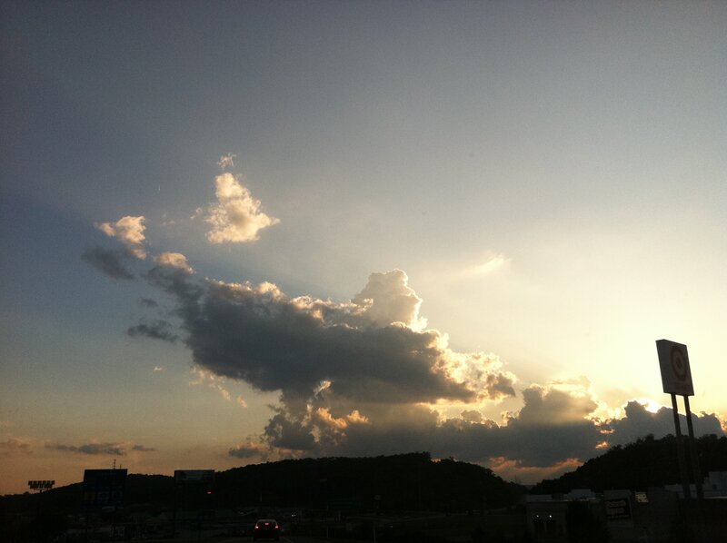 Clouds at Sunset — Blue, Dramatic, Photograph, Car