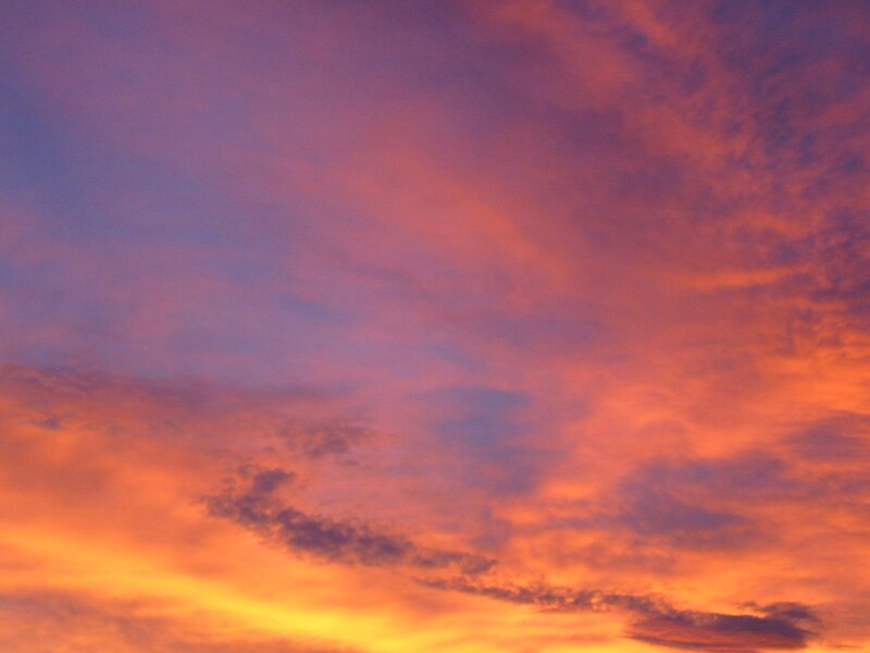 Clouds at Sunset — Dramatic, Blue