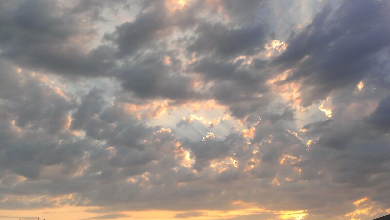 Clouds at Sunset — Gray, Dramatic, Photograph