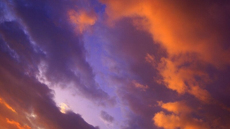 Clouds at Sunset — Orange, Blue
