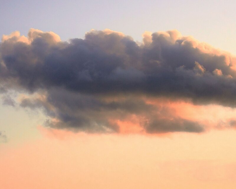 Clouds at Sunset — Orange, Dramatic, Photograph, Sky, Cloud