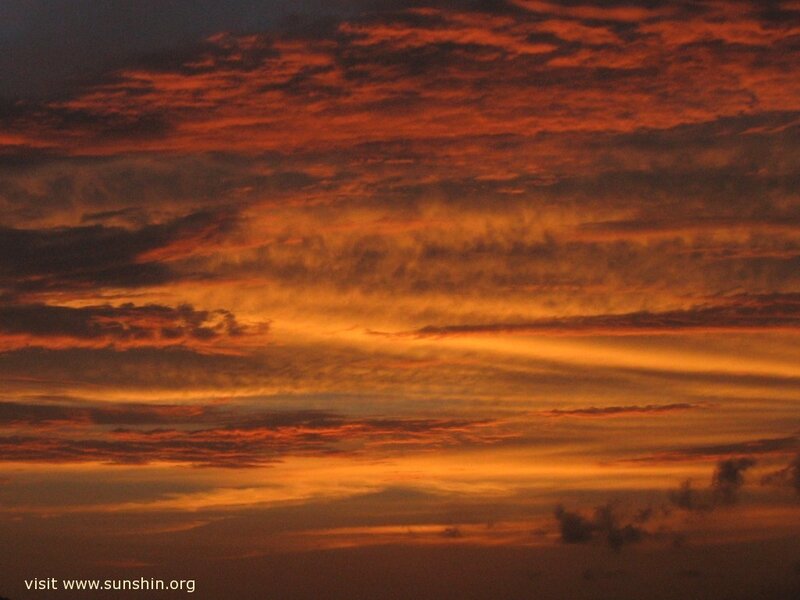 Clouds at Sunset — Orange, Dramatic, Photograph, Sky, Red, Black