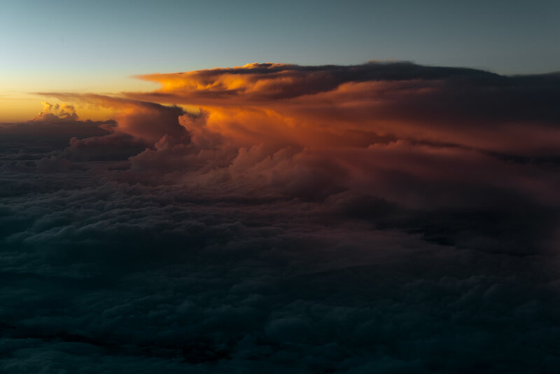 Clouds at Sunset — Orange, Dramatic, Photograph, Sky, Sunlight, Cloud Cover