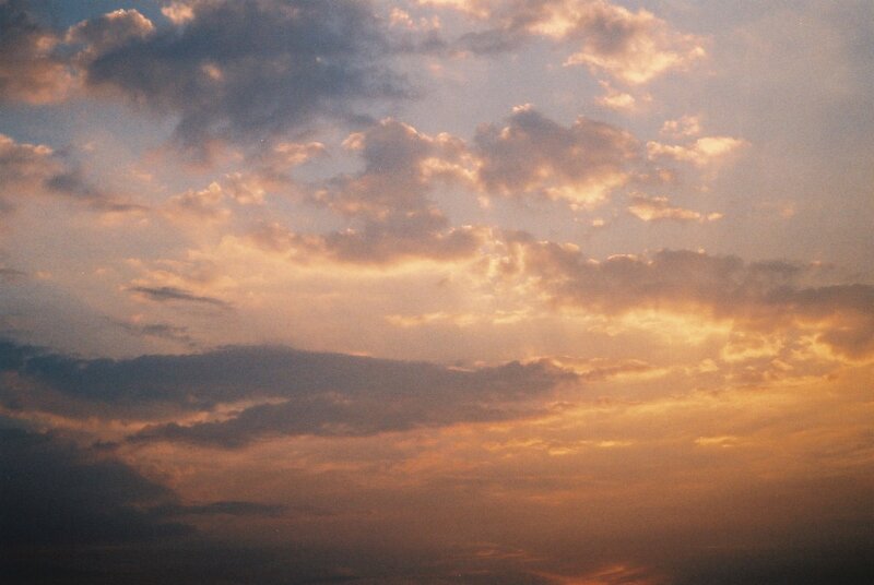 Clouds at Sunset — Orange, Dramatic, Photograph