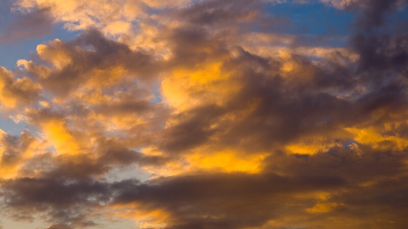 Clouds at Sunset — Orange, Gray