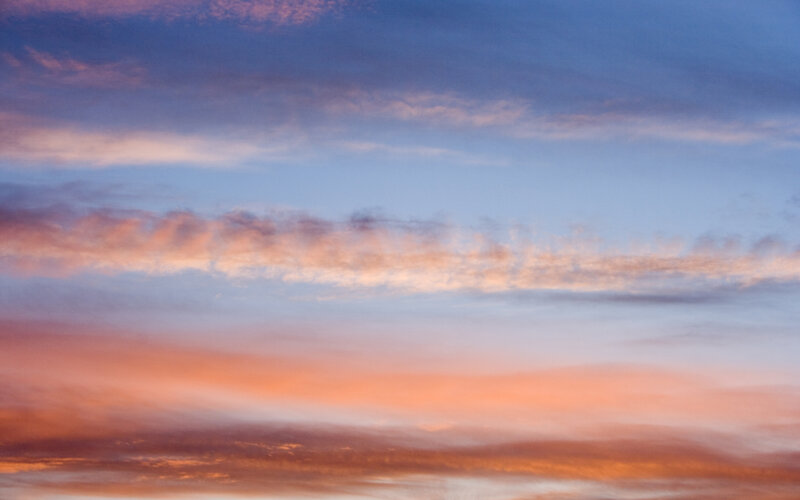 Clouds at Sunset — Orange, Serene