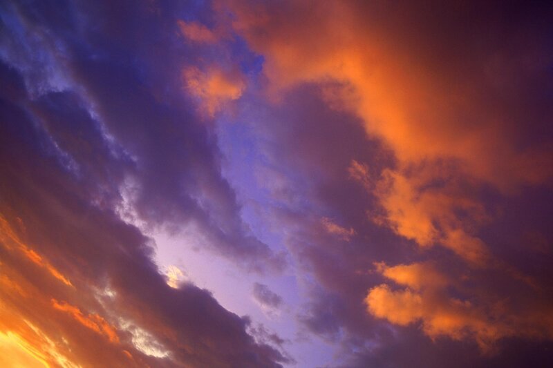 Clouds at Sunset — Photograph, Blue