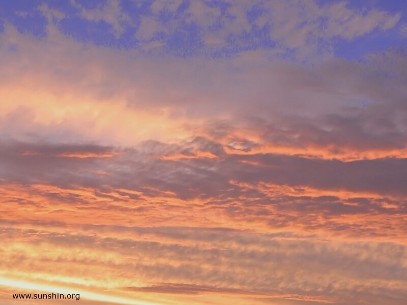 Clouds at Sunset — Photograph, Purple