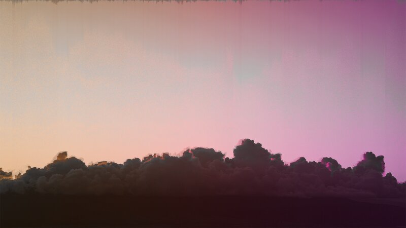 Clouds at Sunset — Pink, Dramatic, Digital Art
