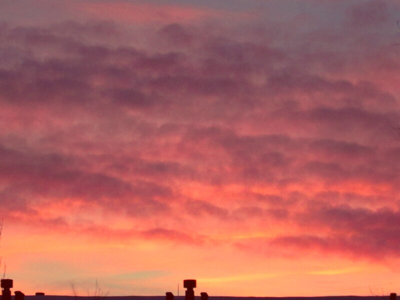 Clouds at Sunset — Pink, Dramatic, Photograph, Sky, Silhouette