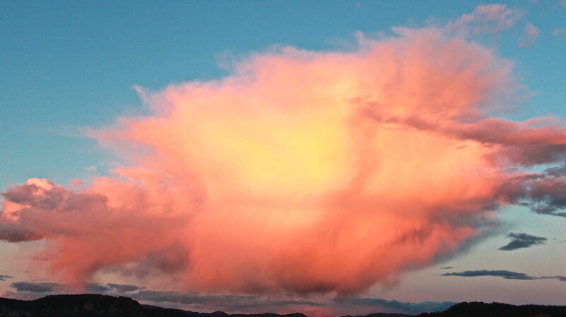 Clouds at Sunset — Pink, Dramatic, Photograph