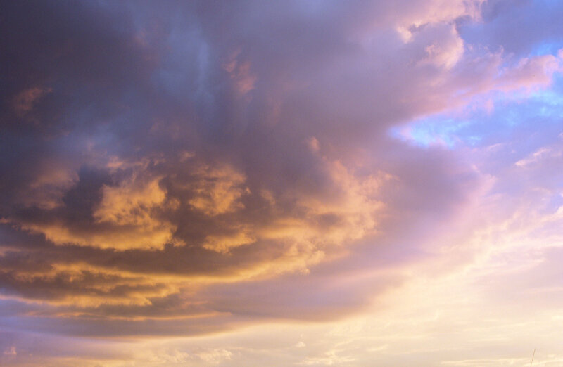 Clouds at Sunset — Purple, Dramatic, Photograph, Sky, Orange, Blue