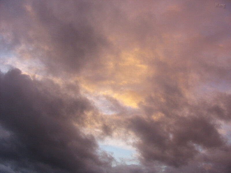 Clouds at Sunset — Purple, Dramatic, Photograph, Sky, Sunlight
