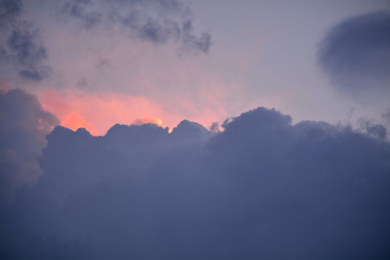 Clouds at Sunset — Purple, Dramatic, Photograph, Sky