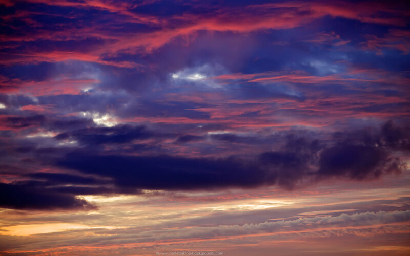 Clouds at Sunset — Purple, Dramatic