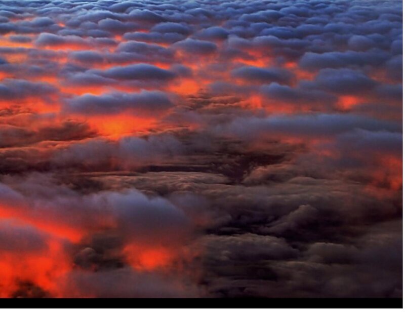 Clouds at Sunset — Red, Dramatic, Photograph, Sky