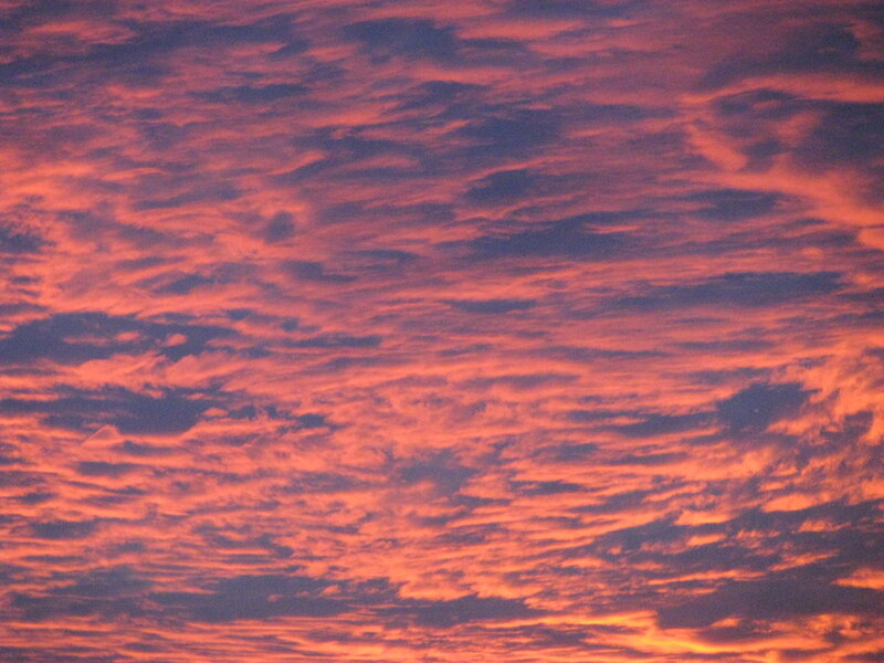 Clouds at Sunset — Red, Dramatic