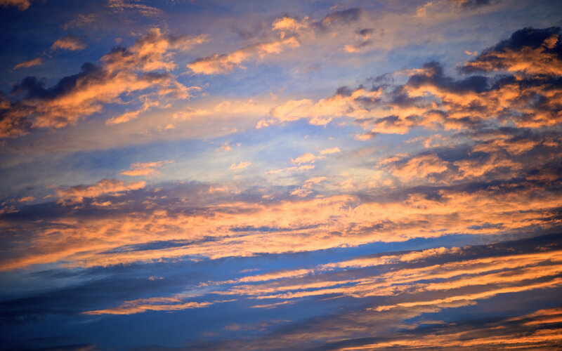 Clouds at Sunset — Sky, Blue