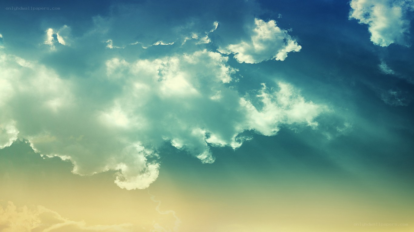 Clouds at sunset sky