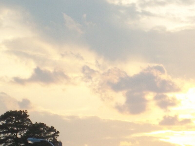 Clouds at Sunset — Yellow, Serene