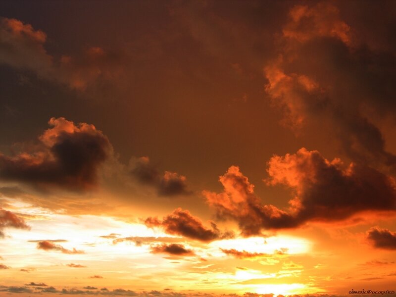 Clouds During Sunset — Orange, Dramatic, Photograph, Sky, Sun, Yellow