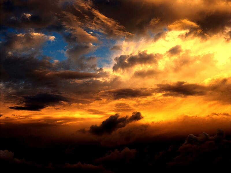 Clouds During Sunset — Orange, Dramatic, Photograph, Sky, Sunlight