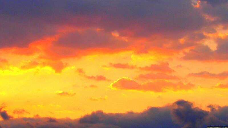 Clouds During Sunset — Orange, Dramatic, Photograph, Sky