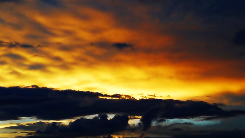 Clouds During Sunset — Orange, Dramatic, Photograph, Sky, Yellow