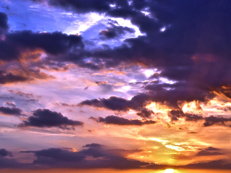 Clouds During Sunset — Orange, Dramatic