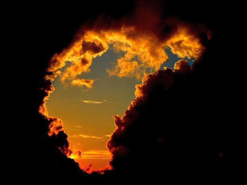 Clouds Framing Sunset