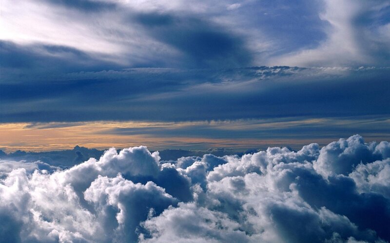 Clouds from Above — Blue, Dramatic, Sunrise