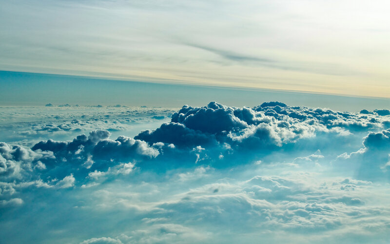 Clouds from Above — Blue, Serene, Morning, Photograph, Sky